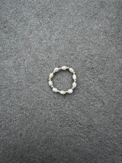 Süßwasserperlen-Gold Ring